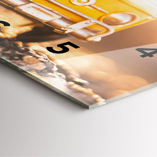 Orologio quadrato in vetro Auto in vacanza