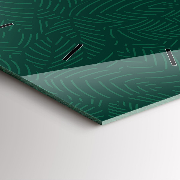 Orologio quadrato in vetro Modello foglia