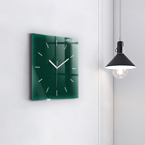 Orologio quadrato in vetro Modello foglia