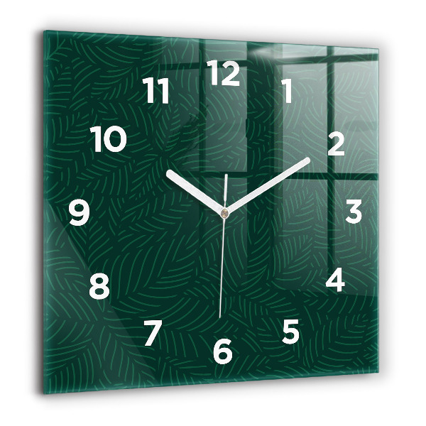 Orologio quadrato in vetro Modello foglia