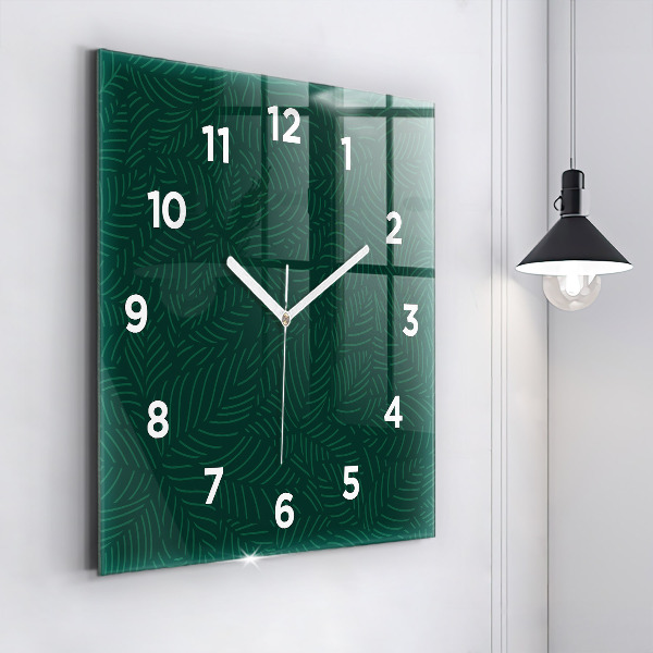 Orologio quadrato in vetro Modello foglia