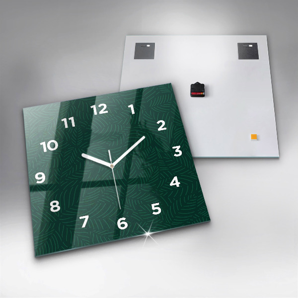 Orologio quadrato in vetro Modello foglia