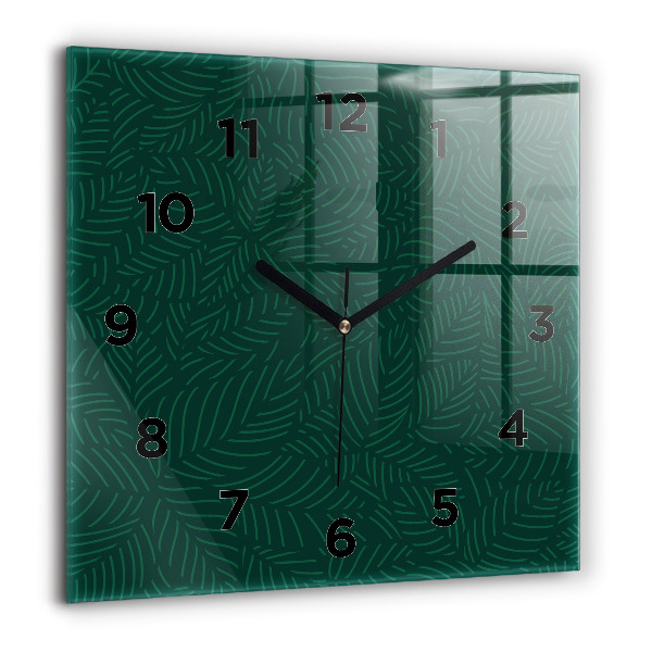 Orologio quadrato in vetro Modello foglia