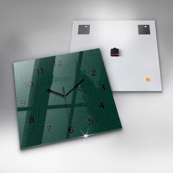 Orologio quadrato in vetro Modello foglia