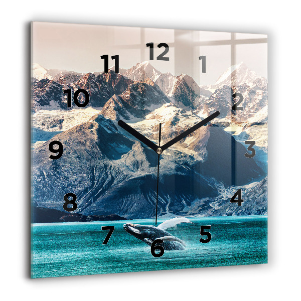Orologio quadrato in vetro Acqua di balena