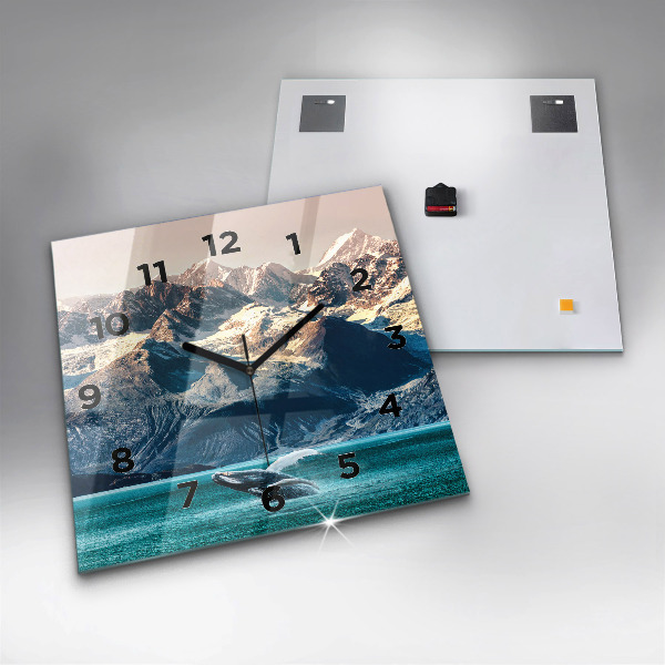 Orologio quadrato in vetro Acqua di balena
