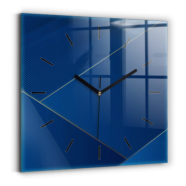Orologio quadrato in vetro Astrazione decorativa