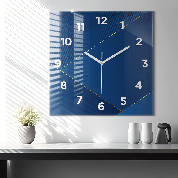Orologio quadrato in vetro Astrazione decorativa