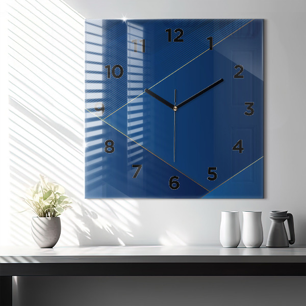 Orologio quadrato in vetro Astrazione decorativa