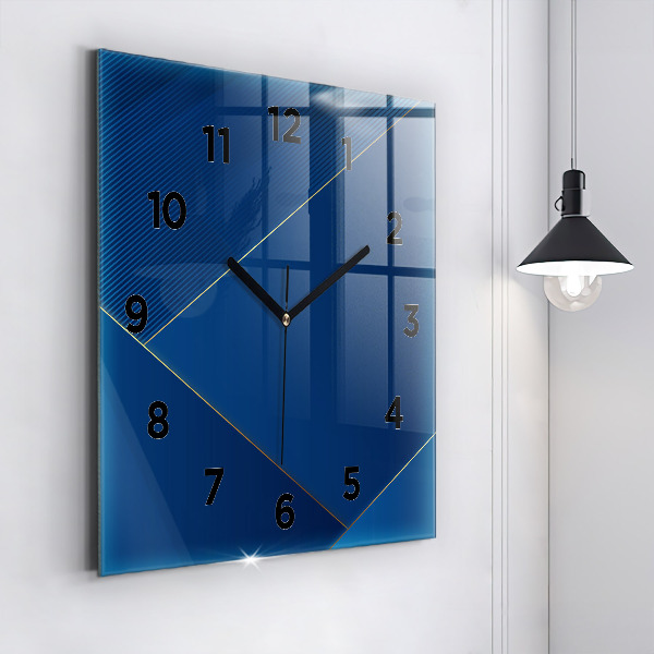 Orologio quadrato in vetro Astrazione decorativa