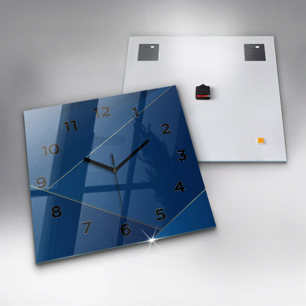 Orologio quadrato in vetro Astrazione decorativa