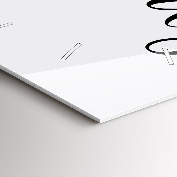 Orologio quadrato in vetro Iscrizione di famiglia e cuore