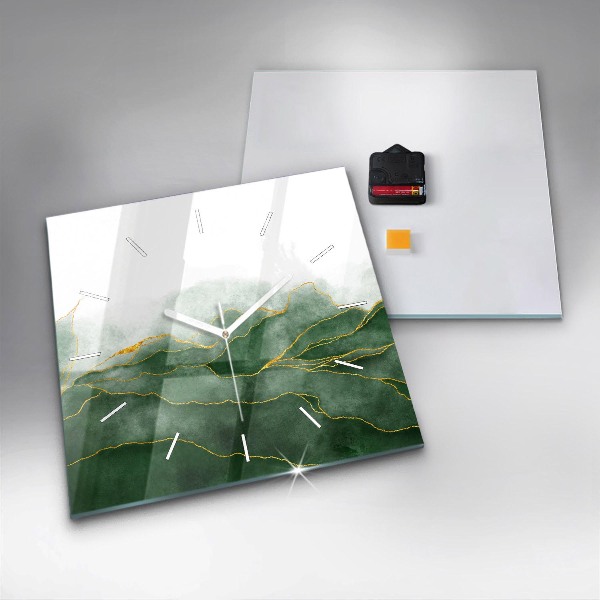 Orologio quadrato in vetro L'astrazione lascia