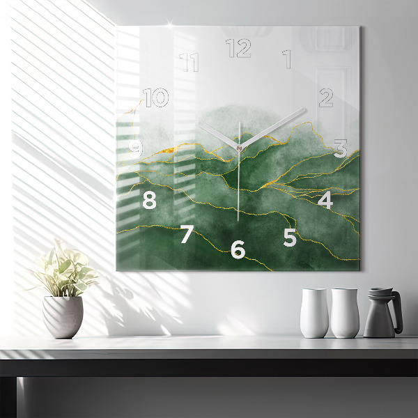 Orologio quadrato in vetro L'astrazione lascia