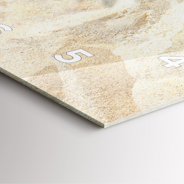 Orologio quadrato in vetro Sabbia ombra palma