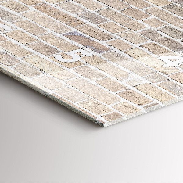 Orologio quadrato in vetro Muro di mattoni