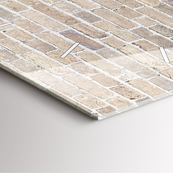 Orologio quadrato in vetro Muro di mattoni