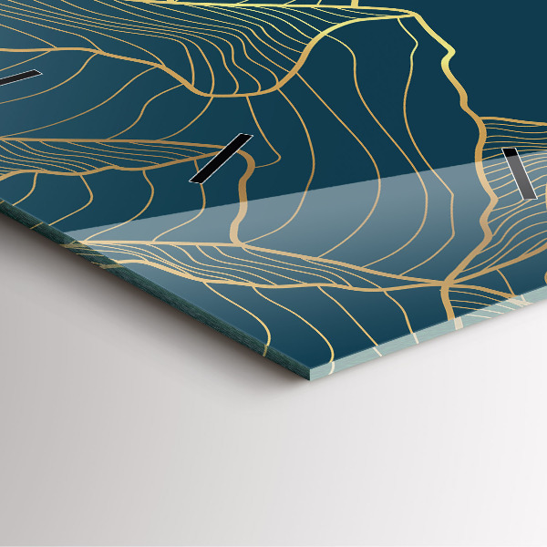 Orologio quadrato in vetro Schizzo delle montagne