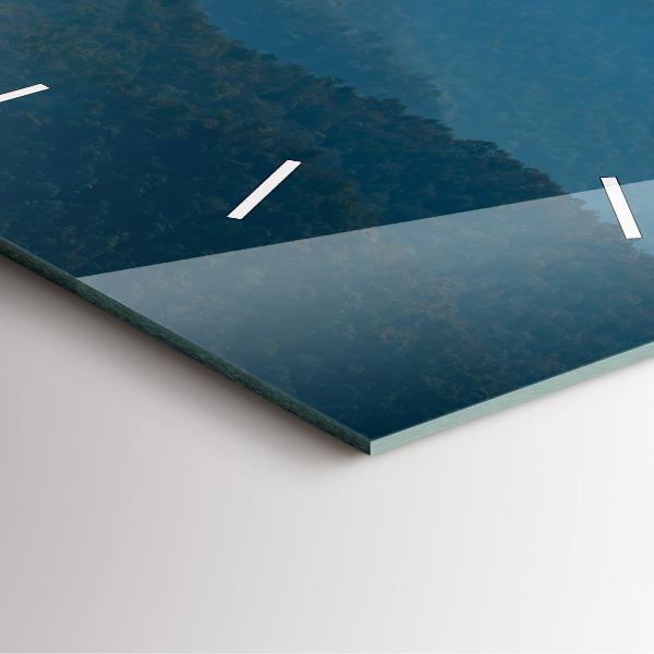 Orologio quadrato in vetro Paesaggio montano astratto