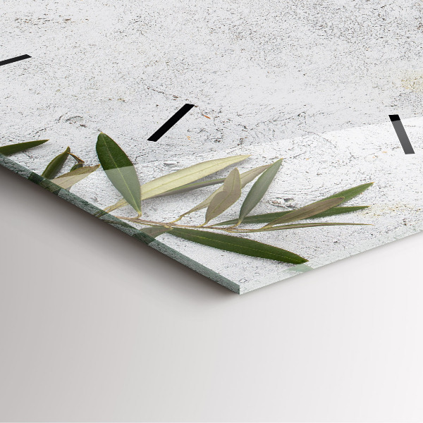 Orologio quadrato in vetro Olive minimaliste