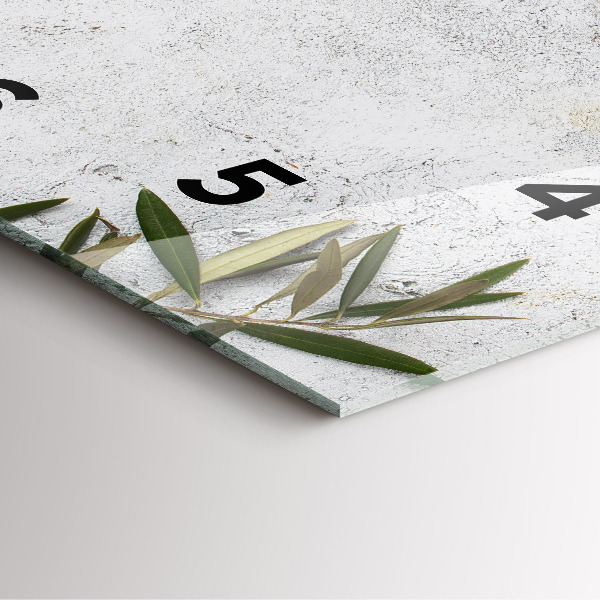 Orologio quadrato in vetro Olive minimaliste