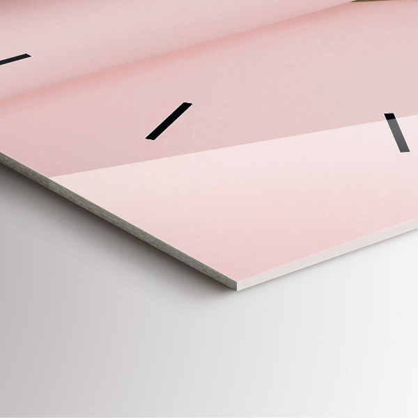 Orologio quadrato in vetro Mazzo di fiori di tulipano