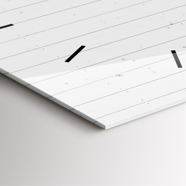 Orologio quadrato in vetro Modello pannelli in legno