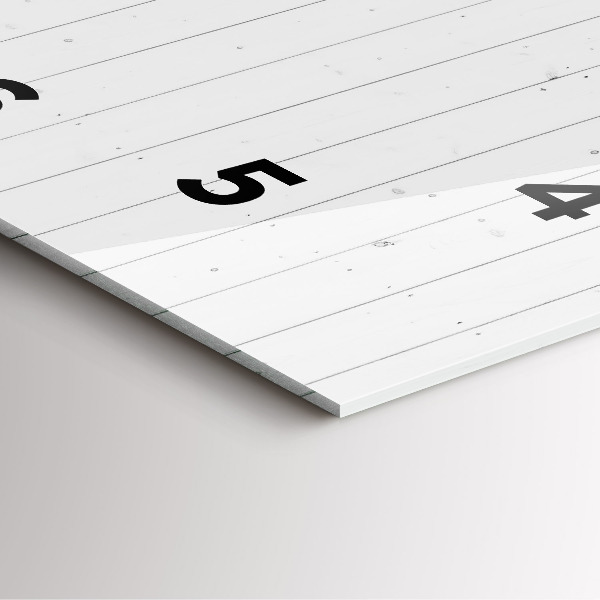 Orologio quadrato in vetro Modello pannelli in legno