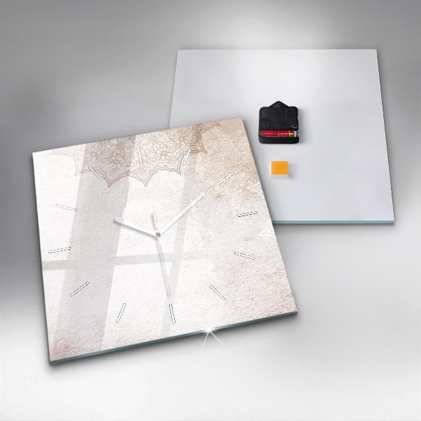 Orologio quadrato in vetro Motivo decorativo