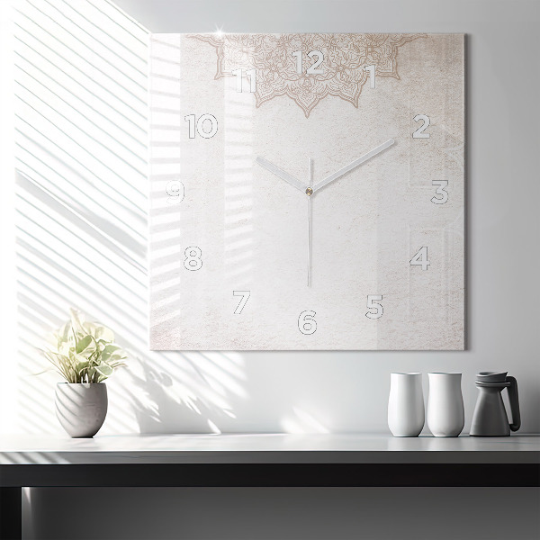 Orologio quadrato in vetro Motivo decorativo