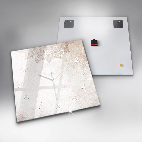 Orologio quadrato in vetro Motivo decorativo