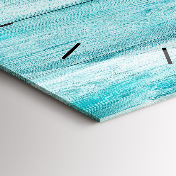 Orologio quadrato in vetro Legno vecchio blu