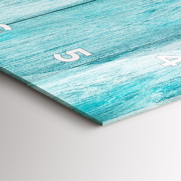 Orologio quadrato in vetro Legno vecchio blu