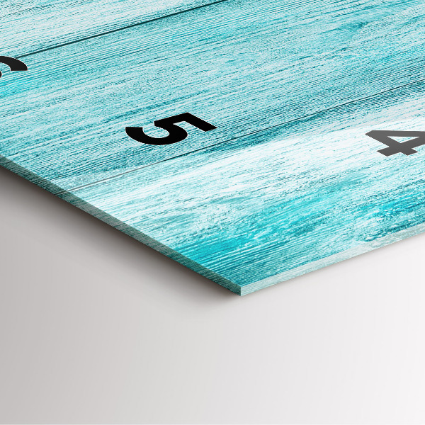 Orologio quadrato in vetro Legno vecchio blu