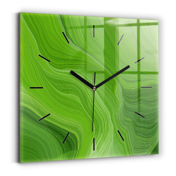 Orologio quadrato in vetro Onde moderne