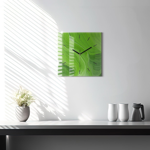 Orologio quadrato in vetro Onde moderne