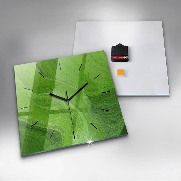 Orologio quadrato in vetro Onde moderne