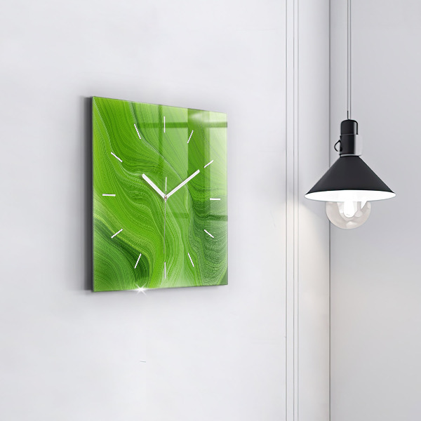Orologio quadrato in vetro Onde moderne