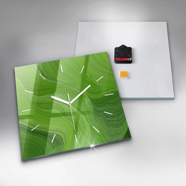 Orologio quadrato in vetro Onde moderne