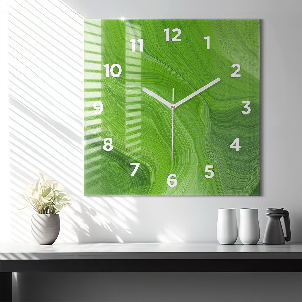 Orologio quadrato in vetro Onde moderne