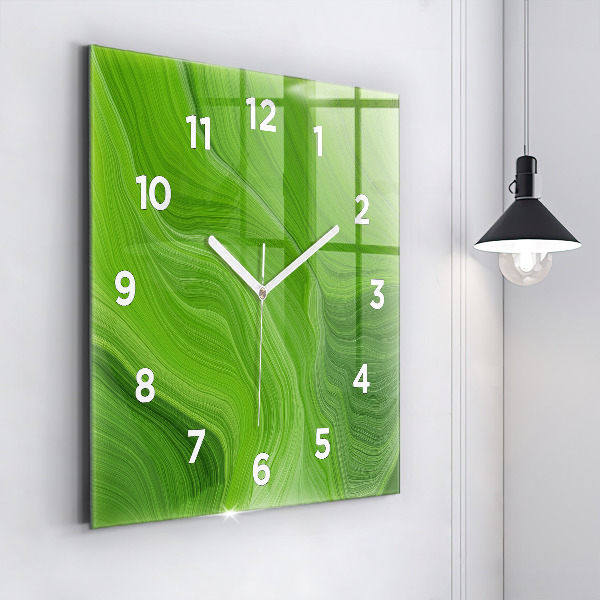 Orologio quadrato in vetro Onde moderne