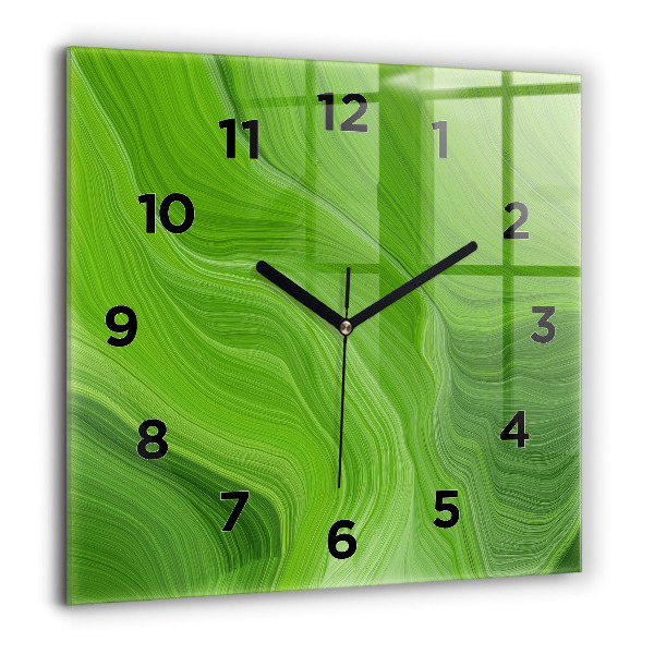 Orologio quadrato in vetro Onde moderne