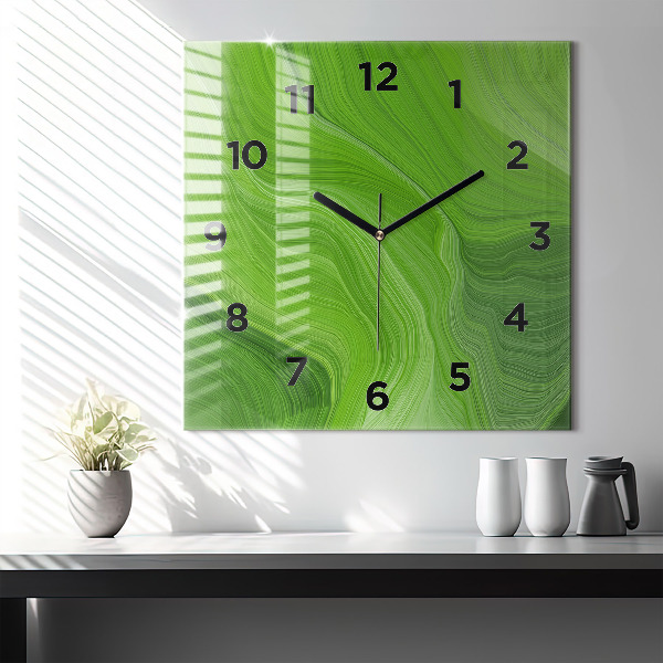 Orologio quadrato in vetro Onde moderne