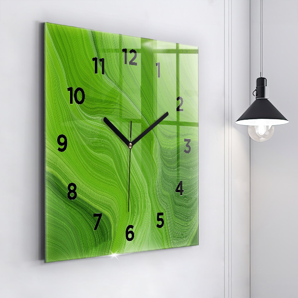 Orologio quadrato in vetro Onde moderne