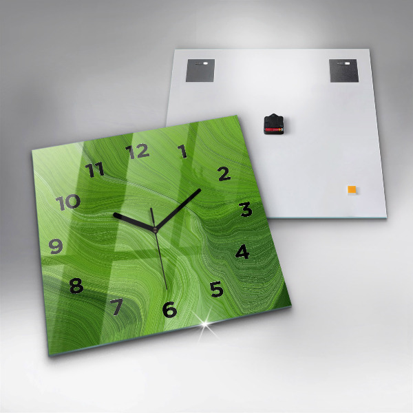 Orologio quadrato in vetro Onde moderne