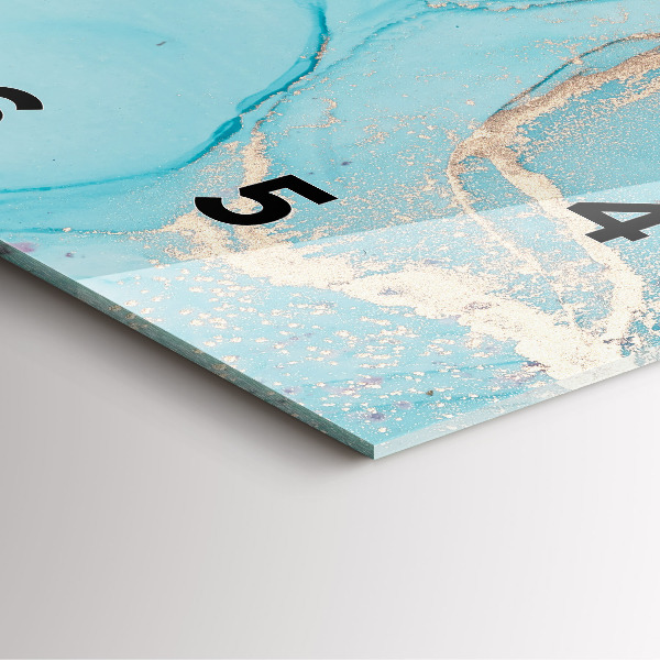 Orologio quadrato in vetro Marmo decorativo