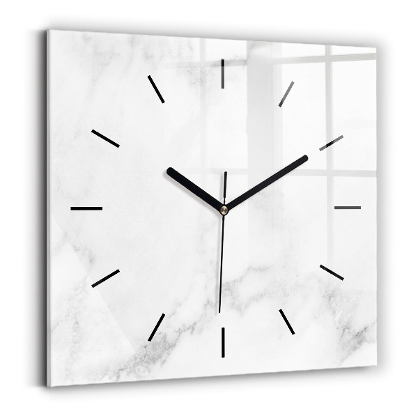 Orologio quadrato in vetro Marmo elegante
