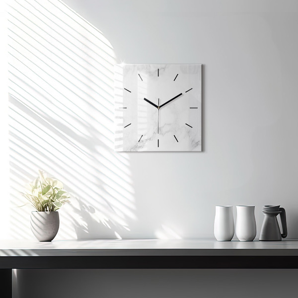 Orologio quadrato in vetro Marmo elegante