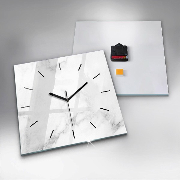 Orologio quadrato in vetro Marmo elegante