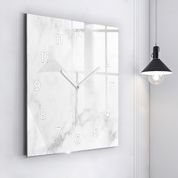 Orologio quadrato in vetro Marmo elegante
